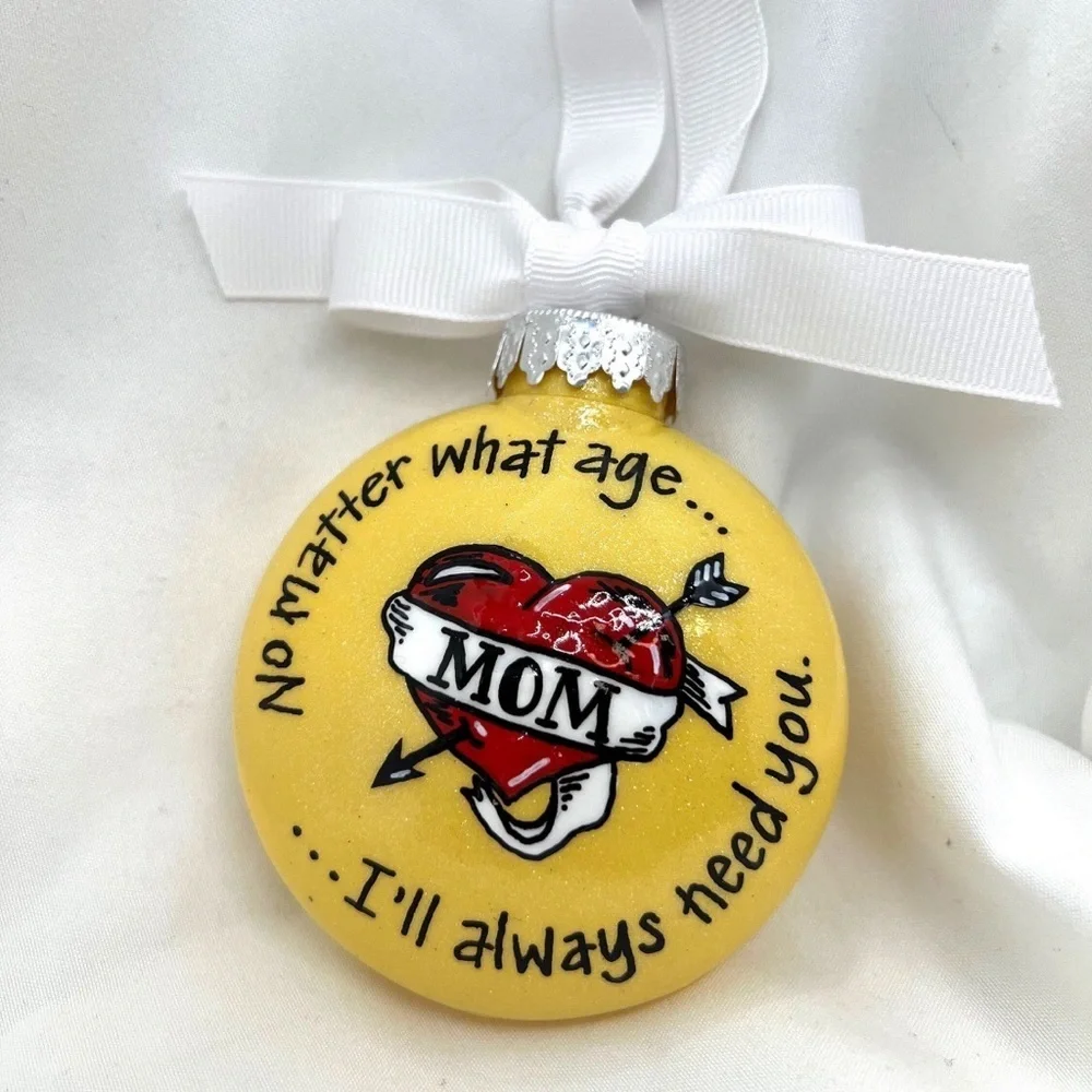 Mom's Custom Christmas Ornament: The Perfect Holiday Gift for Tattoo-Loving Moms
